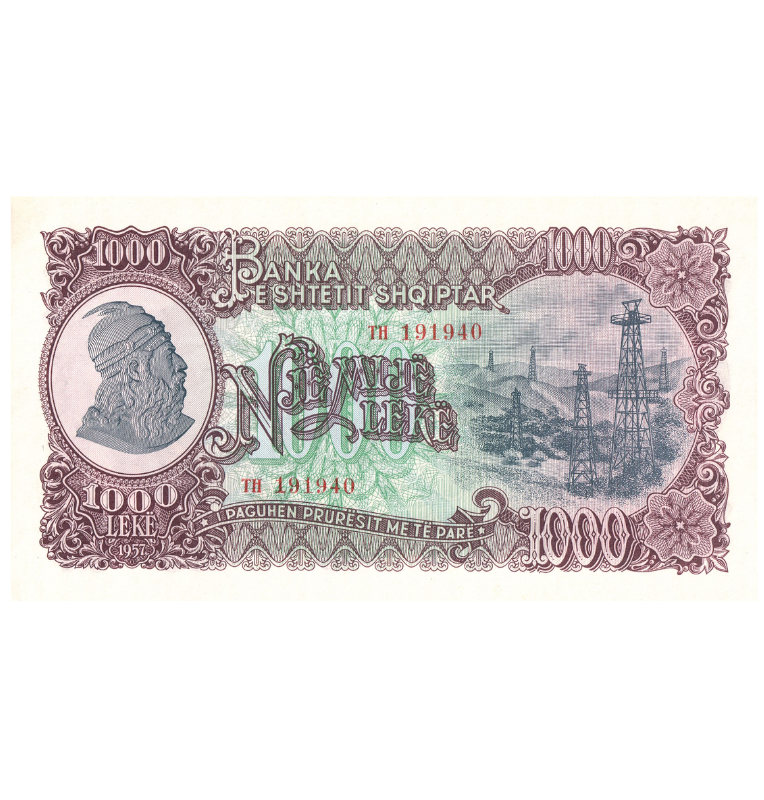Albania 1.000 Leke 1957 Pick 32a